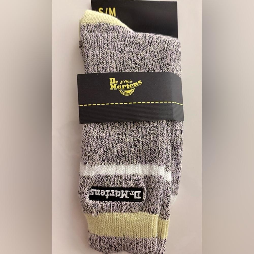 Dr. Martens Marl Organic Cotton Blend Socks S/M Men’s US Size 3-8 Maroon NEW